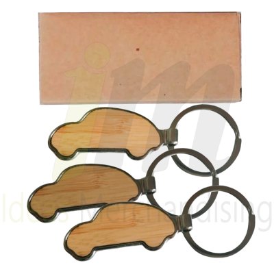 Llavero Auto Bambú Metal